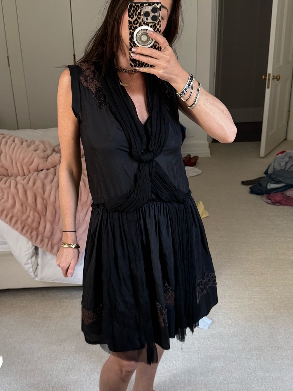 Koi Suwannagate Black Sleeveless Dress